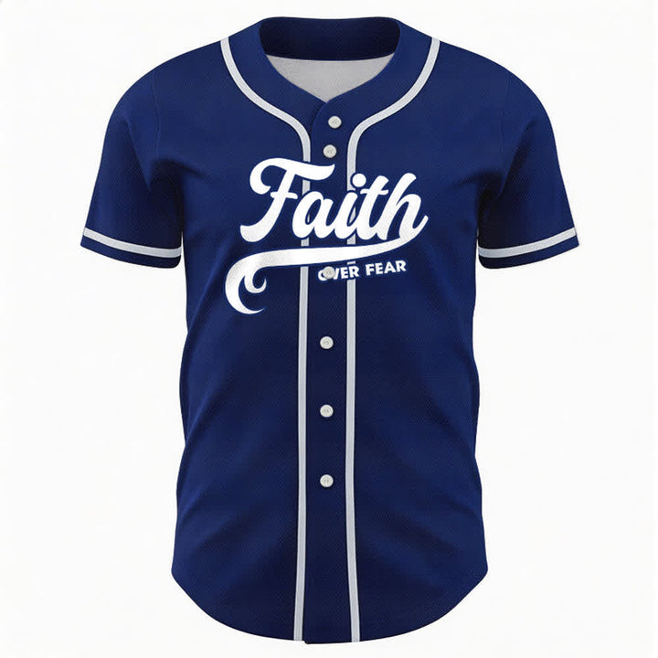 Christianartworkshop Faith Over Fear Maglia da baseball unisex personalizzata con nome e numero - image 10