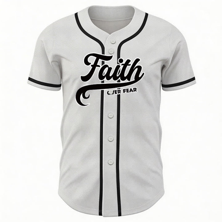 Christianartworkshop Faith Over Fear Maglia da baseball unisex personalizzata con nome e numero - image 18