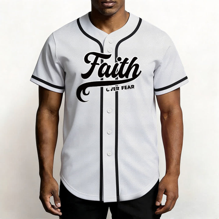 Christianartworkshop Faith Over Fear Maglia da baseball unisex personalizzata con nome e numero - image 20