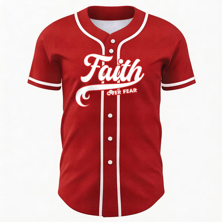 Christianartworkshop Faith Over Fear Maglia da baseball unisex personalizzata con nome e numero - image 26