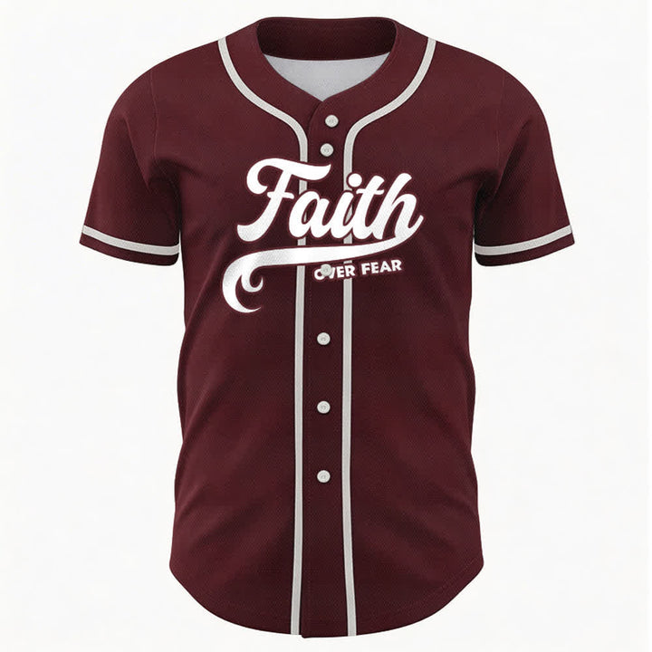 Christianartworkshop Faith Over Fear Maglia da baseball unisex personalizzata con nome e numero - image 34