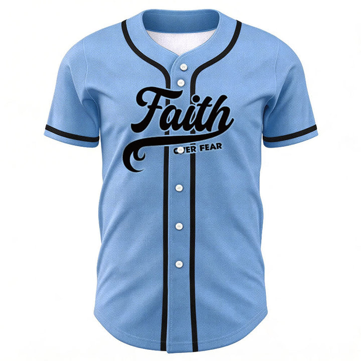 Christianartworkshop Faith Over Fear Maglia da baseball unisex personalizzata con nome e numero - image 42