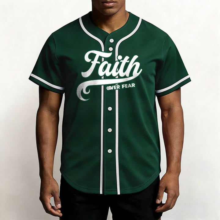 Christianartworkshop Faith Over Fear Maglia da baseball unisex personalizzata con nome e numero - image 54