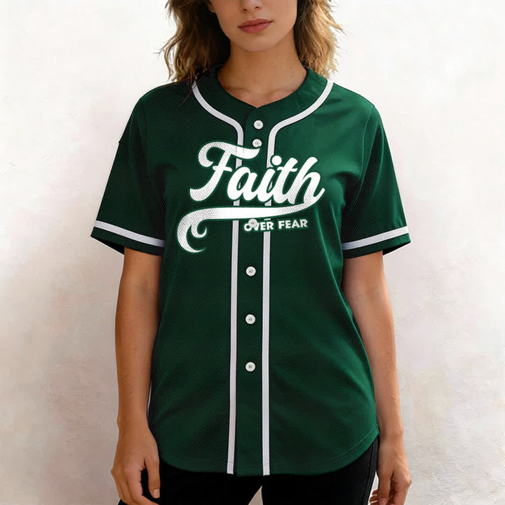 Christianartworkshop Faith Over Fear Maglia da baseball unisex personalizzata con nome e numero - image 52