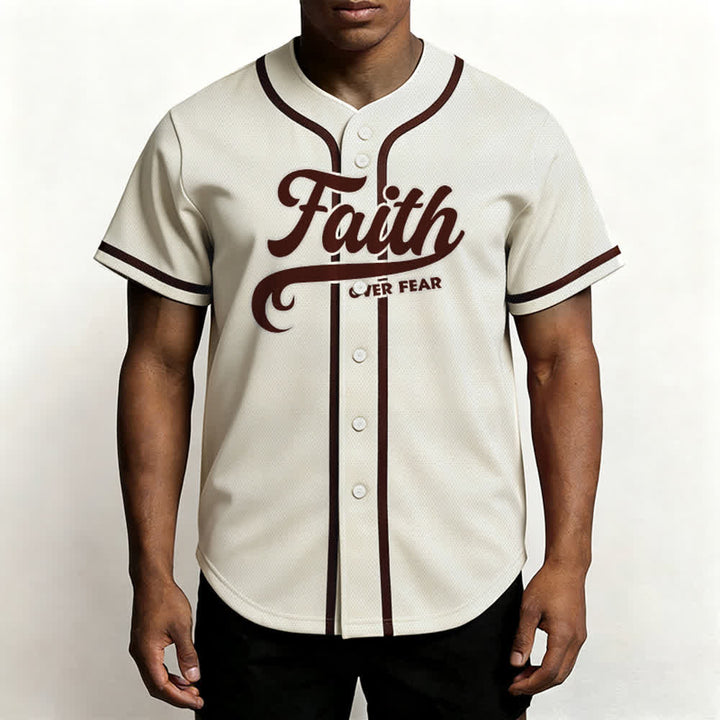 Christianartworkshop Faith Over Fear Maglia da baseball unisex personalizzata con nome e numero - image 62