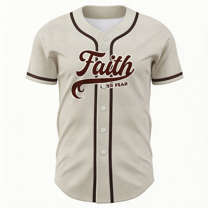 Christianartworkshop Faith Over Fear Maglia da baseball unisex personalizzata con nome e numero - image 58