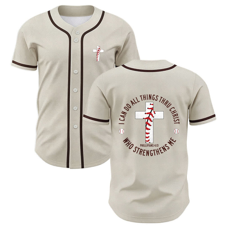 Christianartworkshop Filippesi 4:13 Posso fare ogni cosa Maglia da baseball unisex - Albicocca - 5XL - image 0