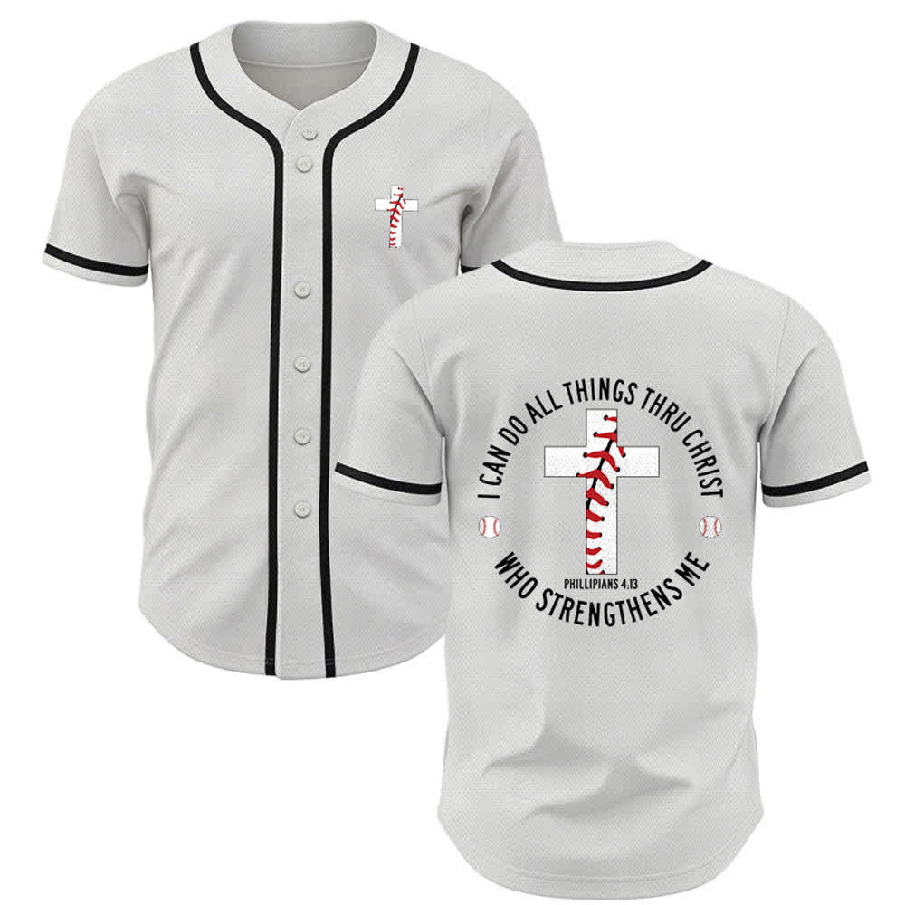 Christianartworkshop Filippesi 4:13 Posso fare ogni cosa Maglia da baseball unisex - Bianco - 5XL - image 7