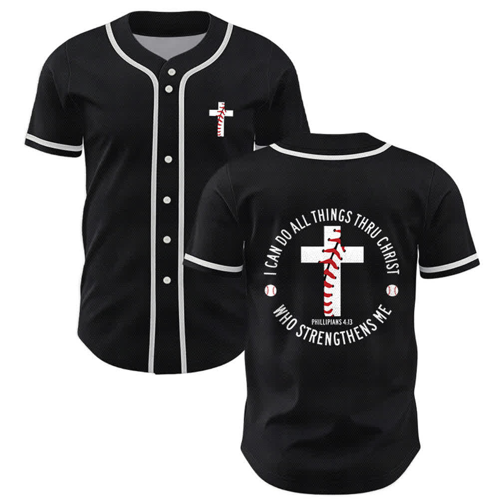 Christianartworkshop Filippesi 4:13 Posso fare ogni cosa Maglia da baseball unisex - Nero - 5XL - image 14