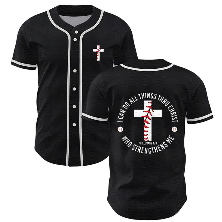 Christianartworkshop Filippesi 4:13 Posso fare ogni cosa Maglia da baseball unisex - Nero - 5XL - image 14