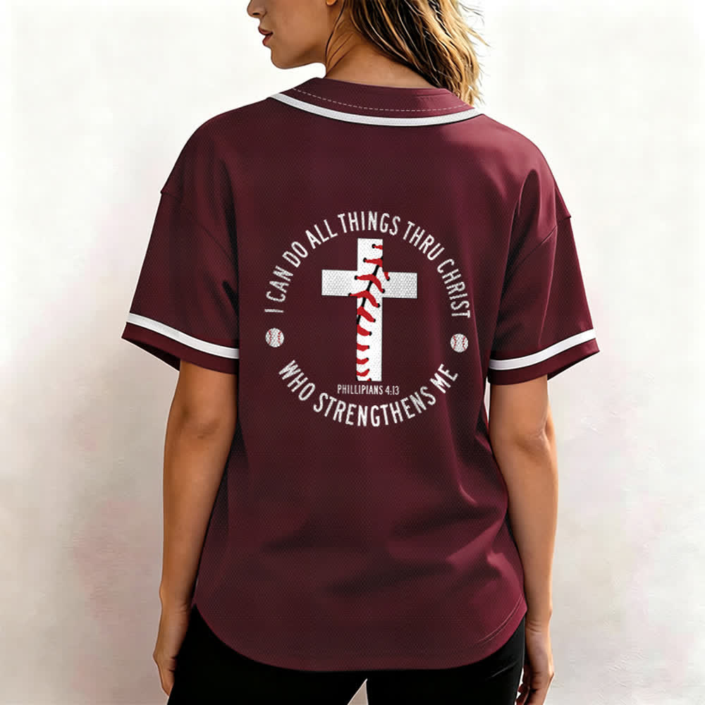 Christianartworkshop Filippesi 4:13 Posso fare ogni cosa Maglia da baseball unisex - image 33