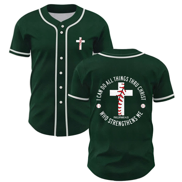 Christianartworkshop Filippesi 4:13 Posso fare ogni cosa Maglia da baseball unisex - Verde - 5XL - image 49