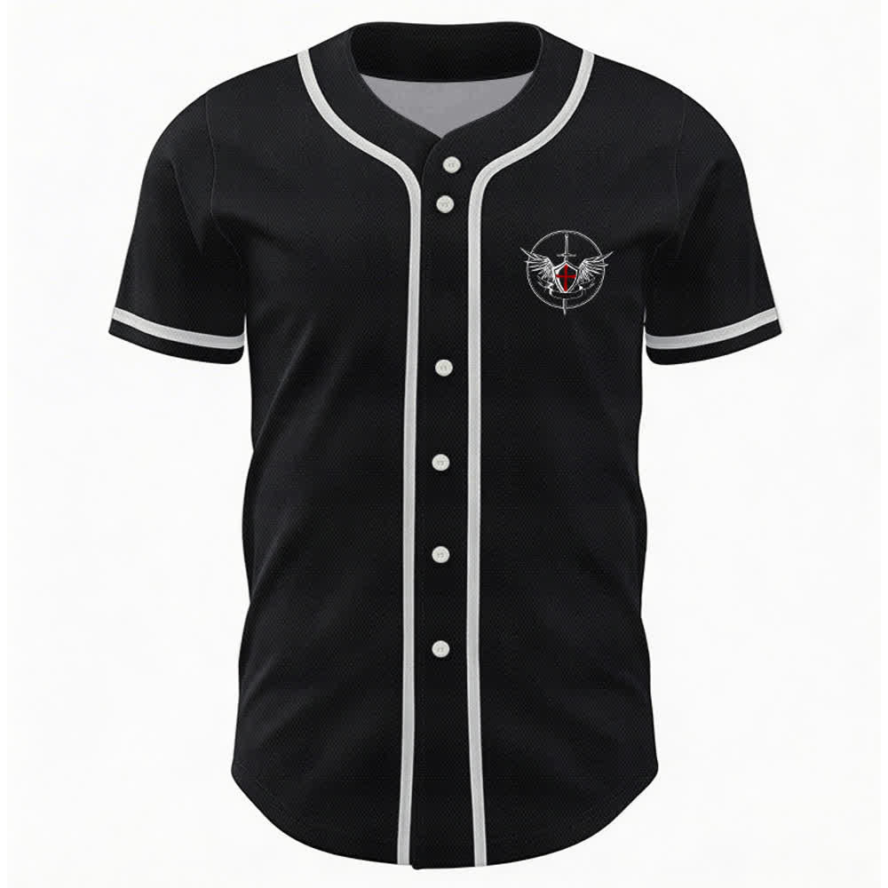 Christianartworkshop Maglia da baseball unisex con la scritta "San Michele Arcangelo, difendici" - image 9