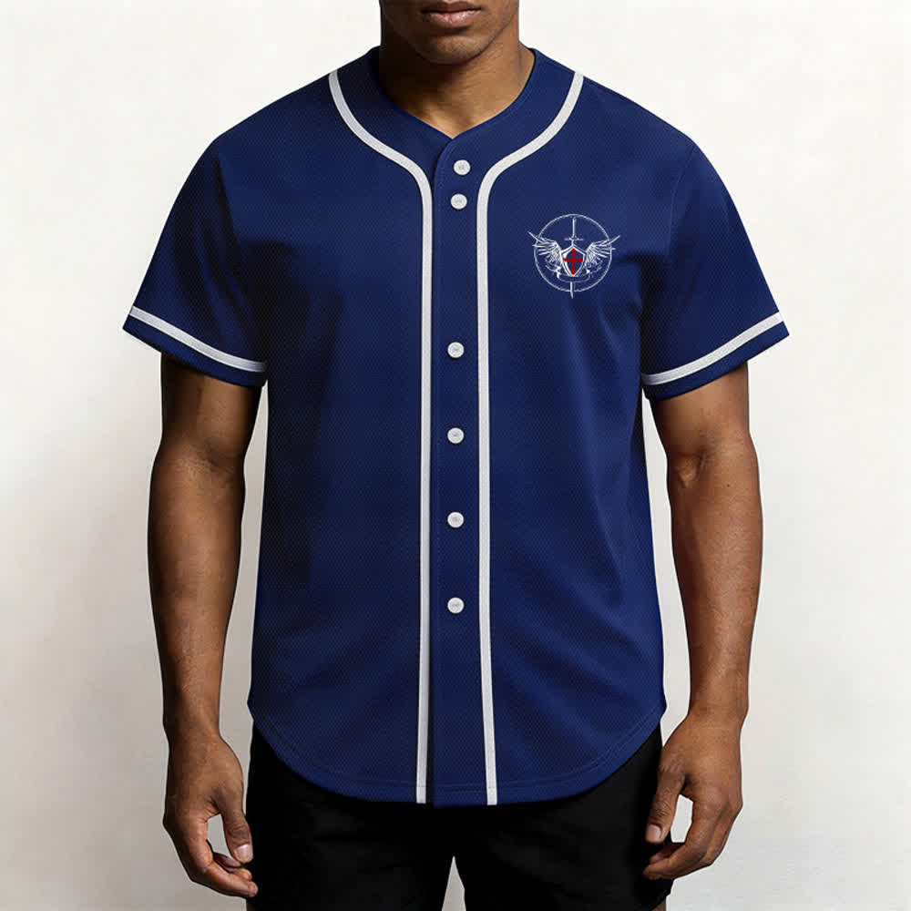 Christianartworkshop Maglia da baseball unisex con la scritta "San Michele Arcangelo, difendici" - image 39