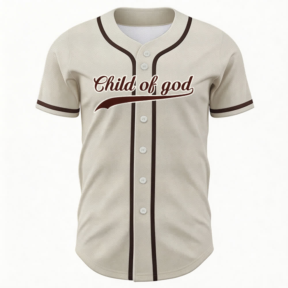 Christianartworkshop Child Of God Maglia da baseball unisex personalizzata con nome e numero - image 2