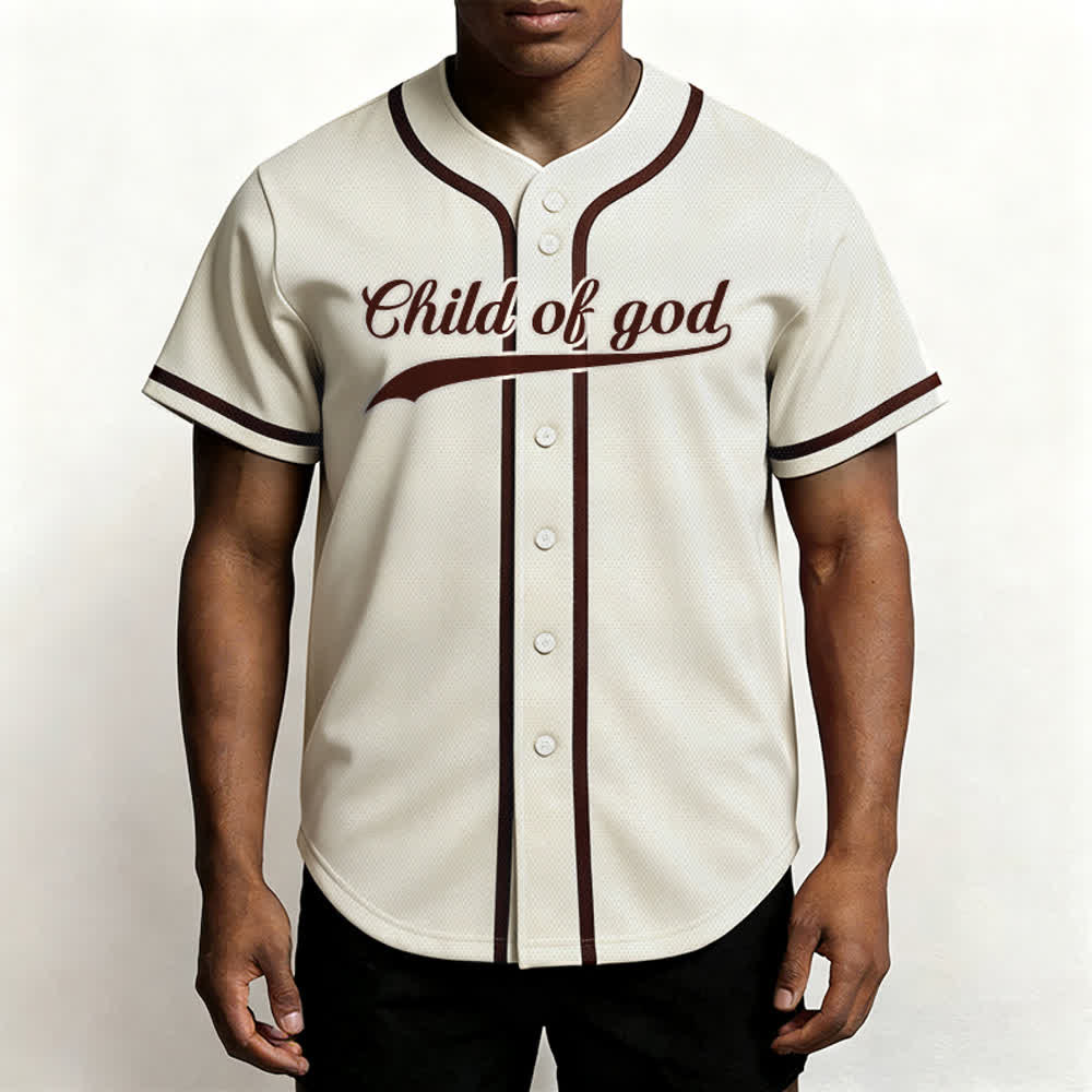 Christianartworkshop Child Of God Maglia da baseball unisex personalizzata con nome e numero - image 4