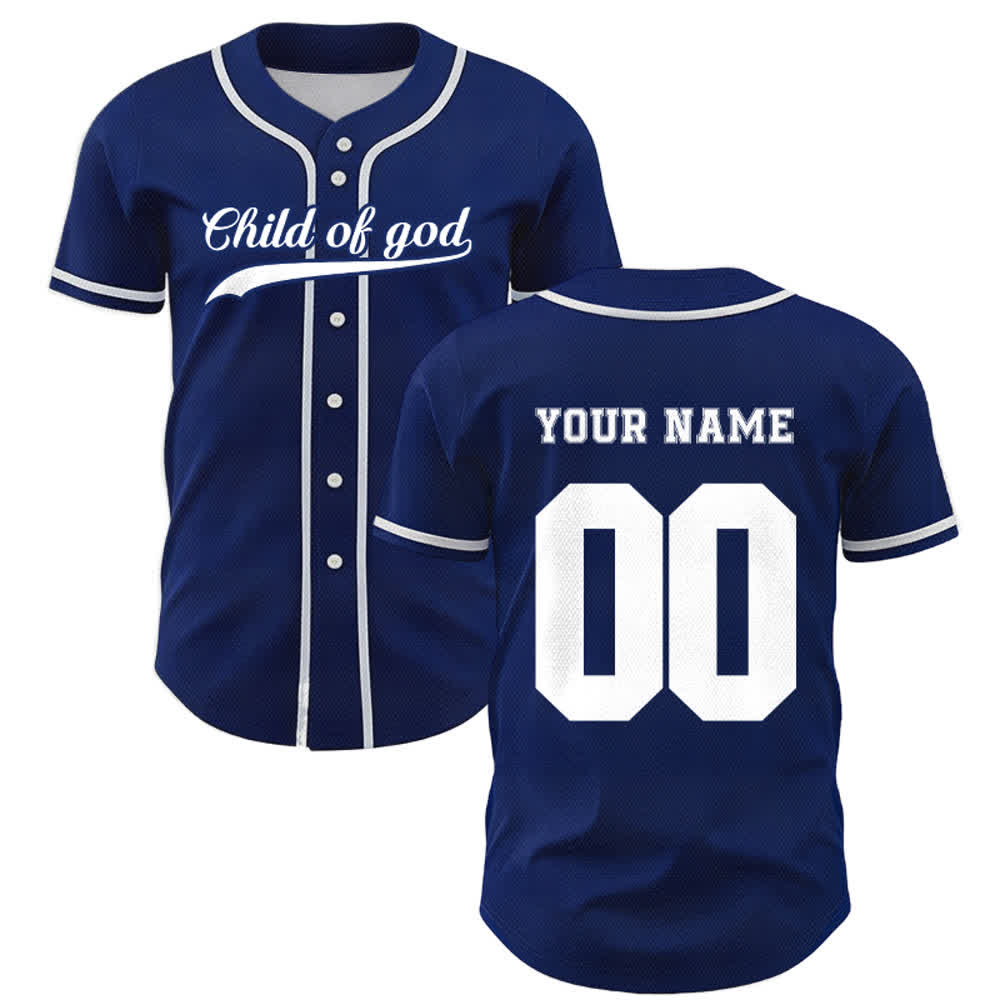 Christianartworkshop Child Of God Maglia da baseball unisex personalizzata con nome e numero - image 9