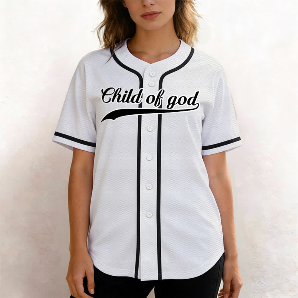 Christianartworkshop Child Of God Maglia da baseball unisex personalizzata con nome e numero - image 22