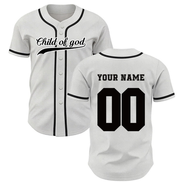 Christianartworkshop Child Of God Maglia da baseball unisex personalizzata con nome e numero - image 17