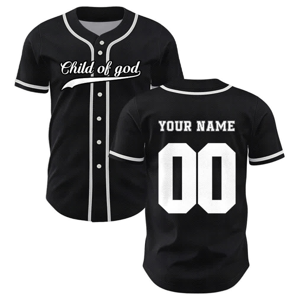 Christianartworkshop Child Of God Maglia da baseball unisex personalizzata con nome e numero - image 33
