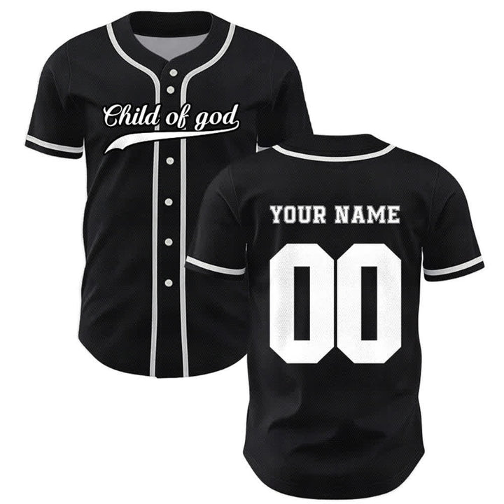 Christianartworkshop Child Of God Maglia da baseball unisex personalizzata con nome e numero - image 33