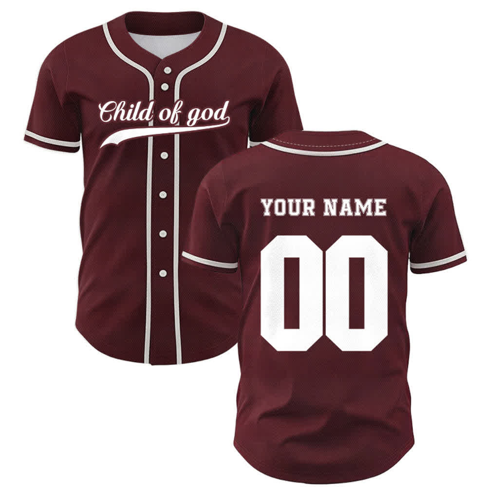 Christianartworkshop Child Of God Maglia da baseball unisex personalizzata con nome e numero - image 41