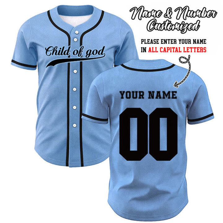 Christianartworkshop Child Of God Maglia da baseball unisex personalizzata con nome e numero - Blu - 5XL - Nome & Numero personalizzati - image 48