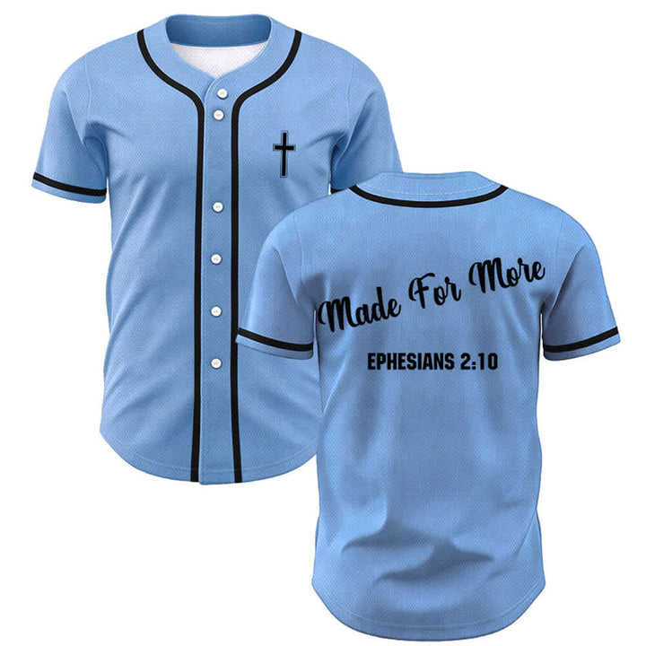 Christianartworkshop Made For More Ephesians 2:10 Maglia da baseball unisex - Blu - 5XL - image 28