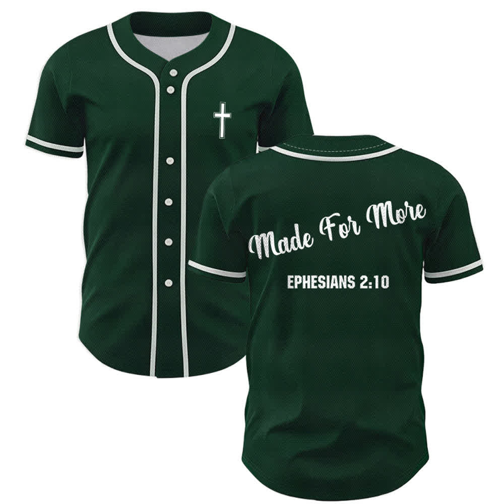Christianartworkshop Made For More Ephesians 2:10 Maglia da baseball unisex - Verde - 5XL - image 42