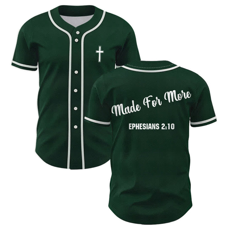 Christianartworkshop Made For More Ephesians 2:10 Maglia da baseball unisex - Verde - 5XL - image 42