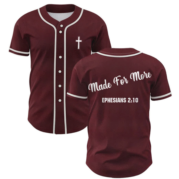 Christianartworkshop Made For More Ephesians 2:10 Maglia da baseball unisex - Vino - 5XL - image 0