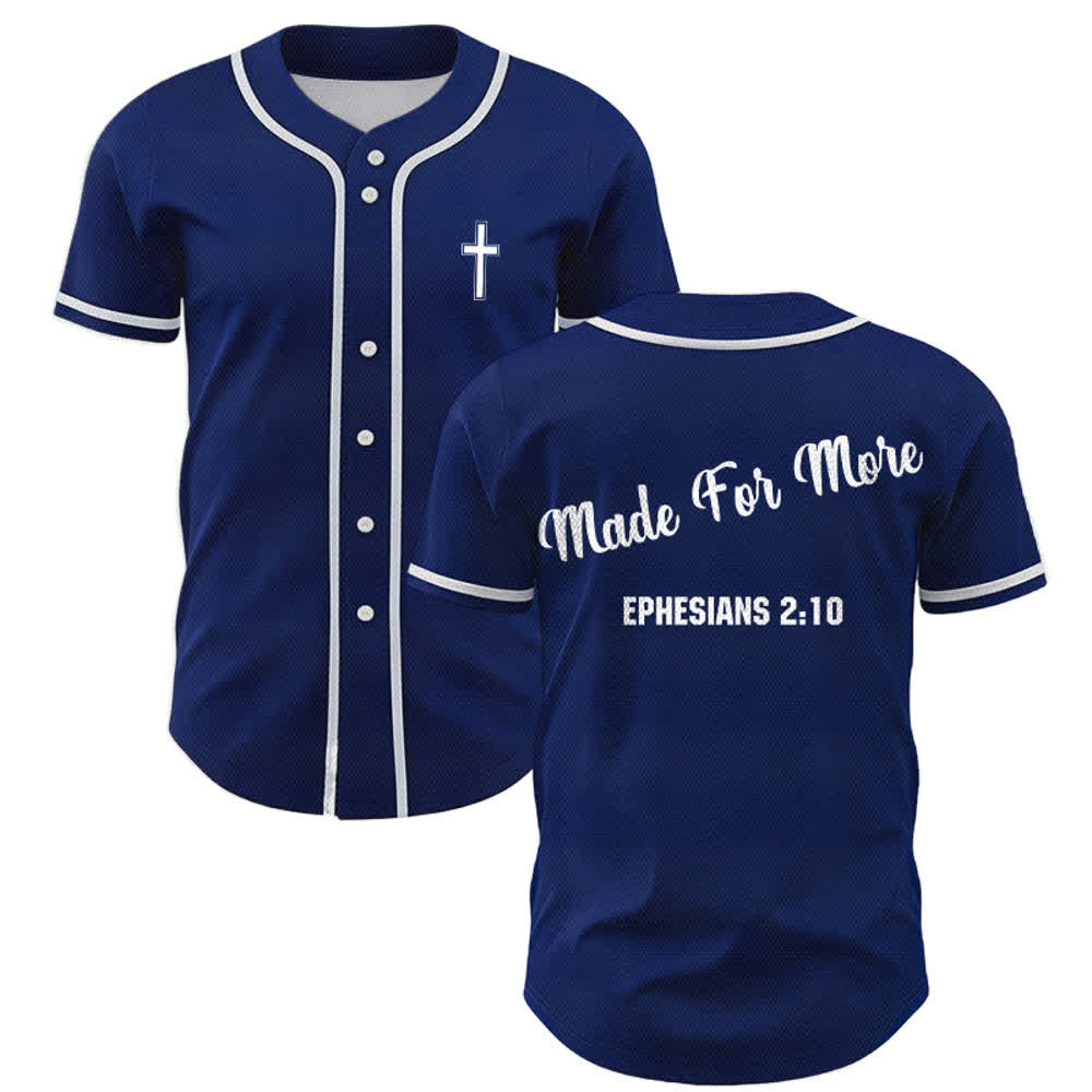 Christianartworkshop Made For More Ephesians 2:10 Maglia da baseball unisex - Blu navy - 5XL - image 35