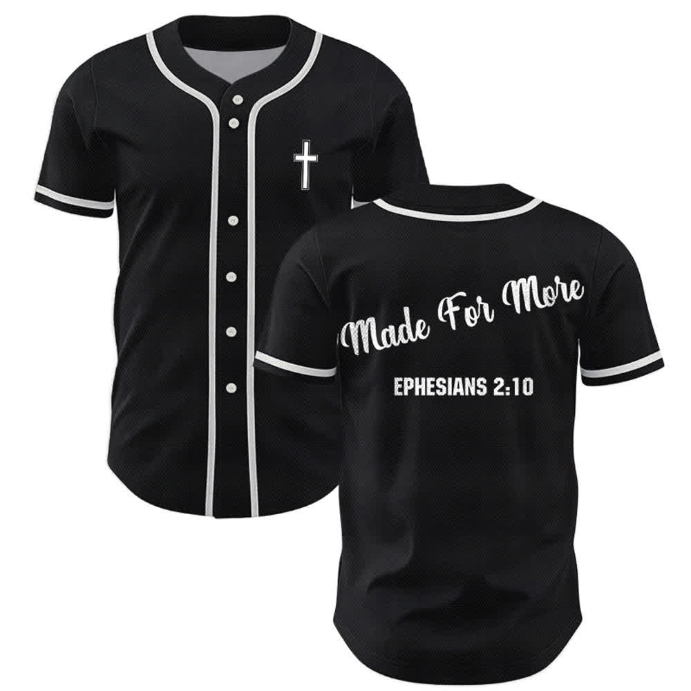 Christianartworkshop Made For More Ephesians 2:10 Maglia da baseball unisex - Nero - 5XL - image 14