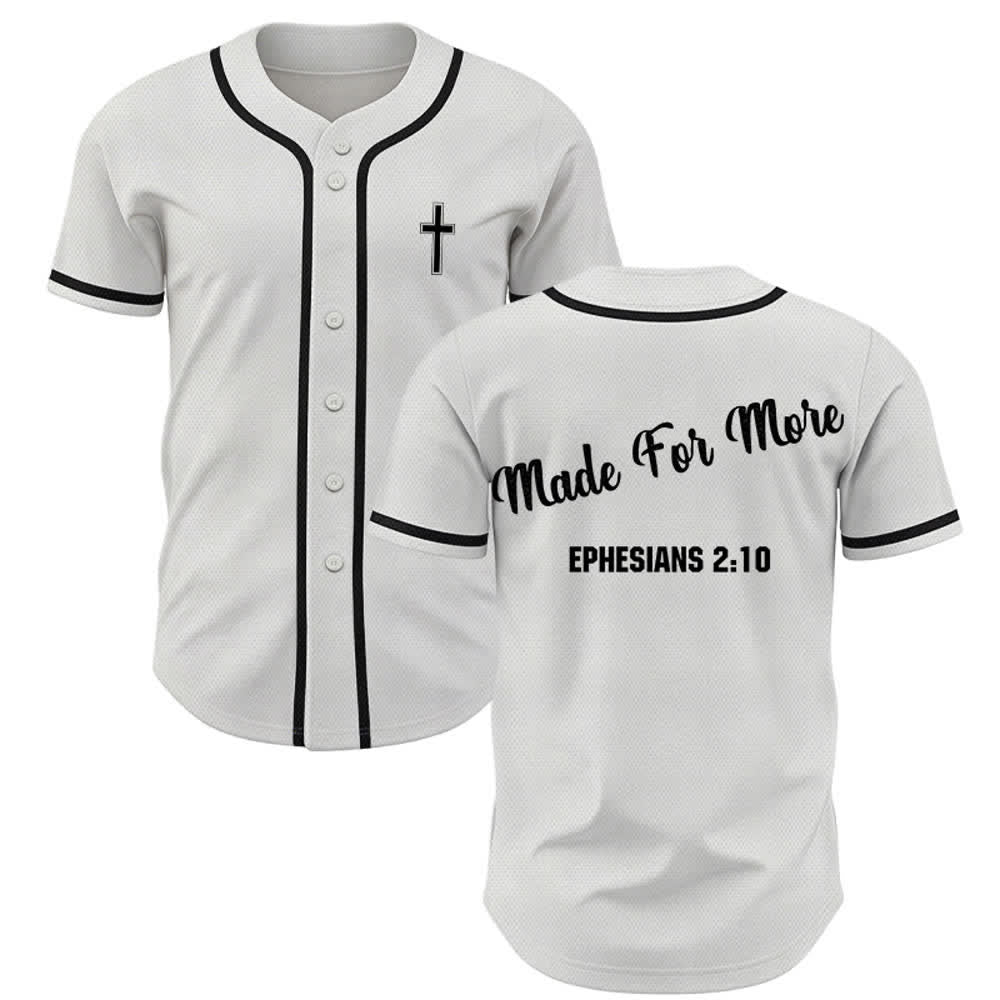 Christianartworkshop Made For More Ephesians 2:10 Maglia da baseball unisex - Bianco - 5XL - image 7