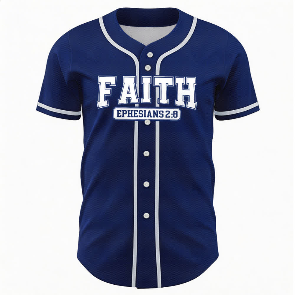Christianartworkshop Faith Maglia da baseball personalizzata con nome e numero - image 2