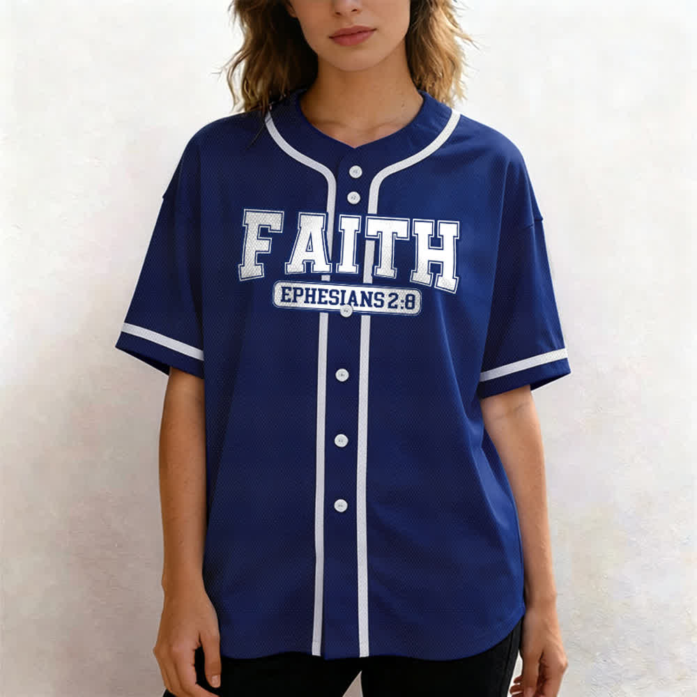 Christianartworkshop Faith Maglia da baseball personalizzata con nome e numero - image 4