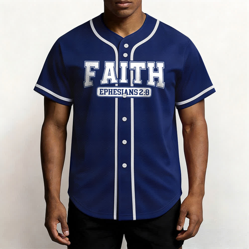 Christianartworkshop Faith Maglia da baseball personalizzata con nome e numero - image 6