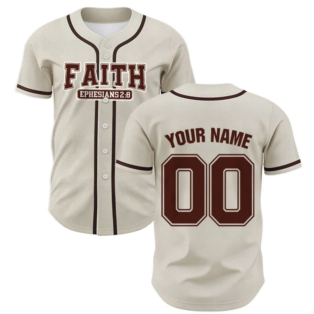 Christianartworkshop Faith Maglia da baseball personalizzata con nome e numero - image 9