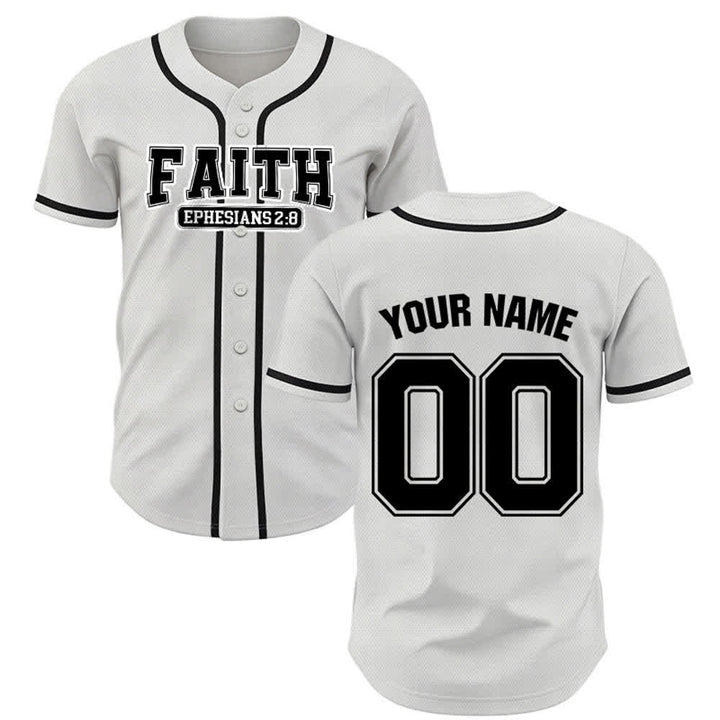 Christianartworkshop Faith Maglia da baseball personalizzata con nome e numero - image 17