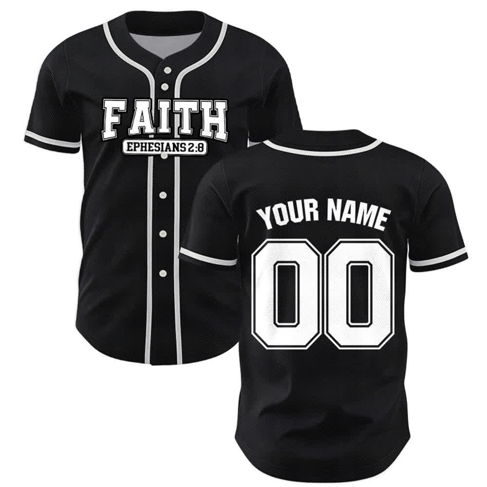 Christianartworkshop Faith Maglia da baseball personalizzata con nome e numero - image 25