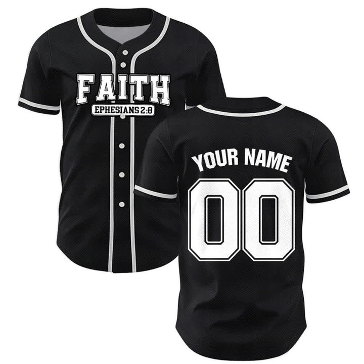 Christianartworkshop Faith Maglia da baseball personalizzata con nome e numero - image 25