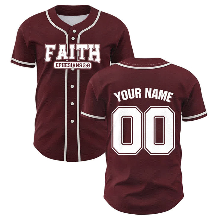 Christianartworkshop Faith Maglia da baseball personalizzata con nome e numero - image 41