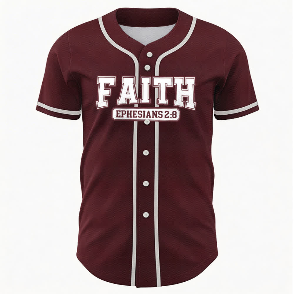 Christianartworkshop Faith Maglia da baseball personalizzata con nome e numero - image 42