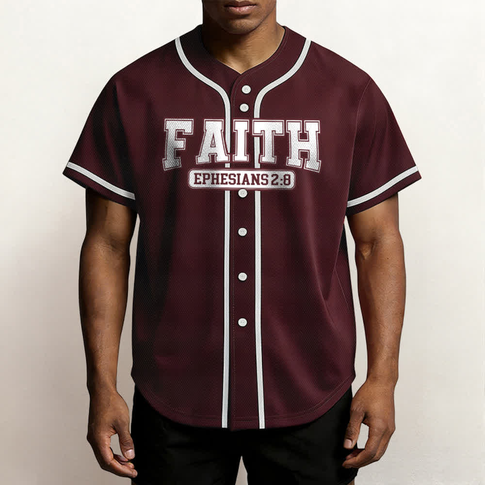 Christianartworkshop Faith Maglia da baseball personalizzata con nome e numero - image 44