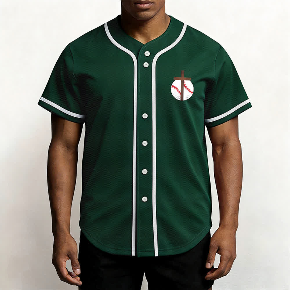 Christianartworkshop Filippesi 4:13 Maglia da baseball della fede: Maglia da baseball con croce, motto, forza e devozione - image 55