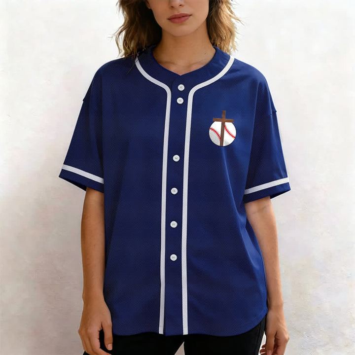Christianartworkshop Filippesi 4:13 Maglia da baseball della fede: Maglia da baseball con croce, motto, forza e devozione - image 6