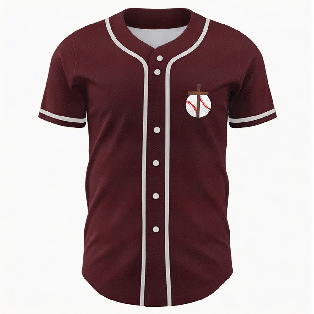 Christianartworkshop Filippesi 4:13 Maglia da baseball della fede: Maglia da baseball con croce, motto, forza e devozione - image 37