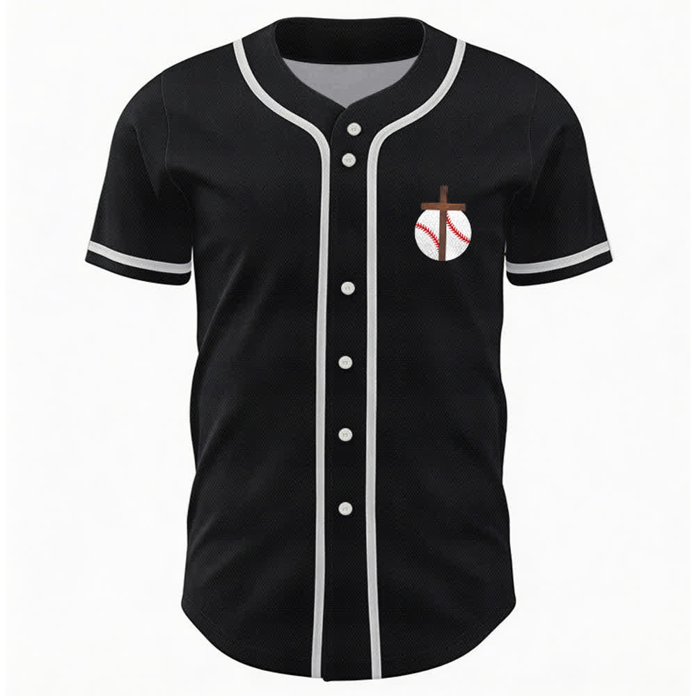 Christianartworkshop Filippesi 4:13 Maglia da baseball della fede: Maglia da baseball con croce, motto, forza e devozione - image 23