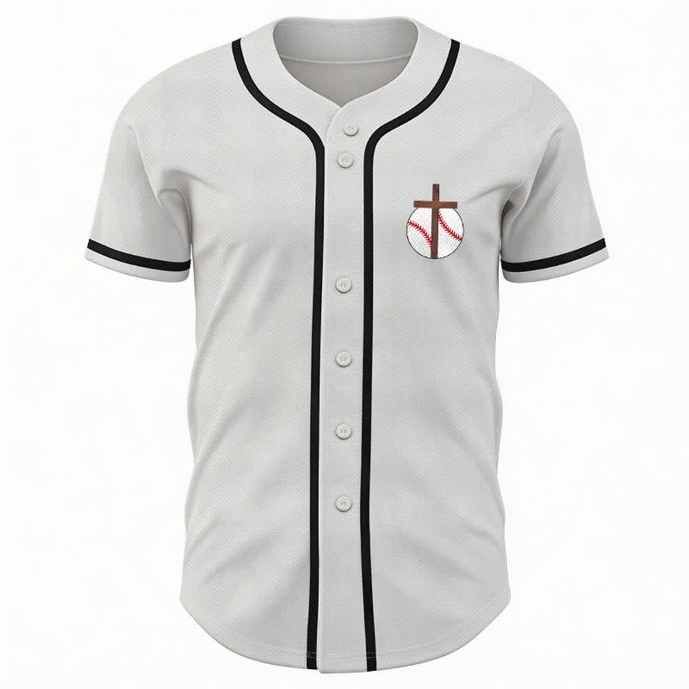 Christianartworkshop Filippesi 4:13 Maglia da baseball della fede: Maglia da baseball con croce, motto, forza e devozione - image 16