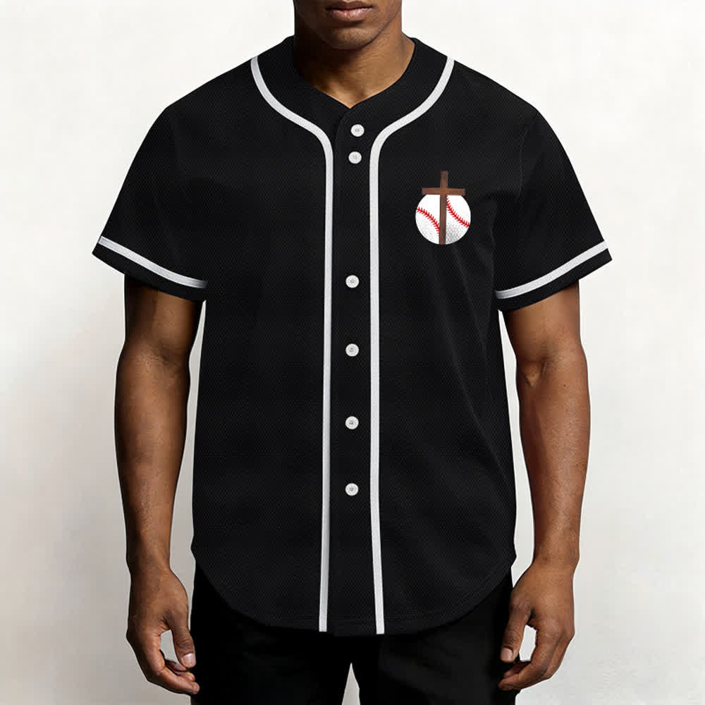 Christianartworkshop Filippesi 4:13 Maglia da baseball della fede: Maglia da baseball con croce, motto, forza e devozione - image 25